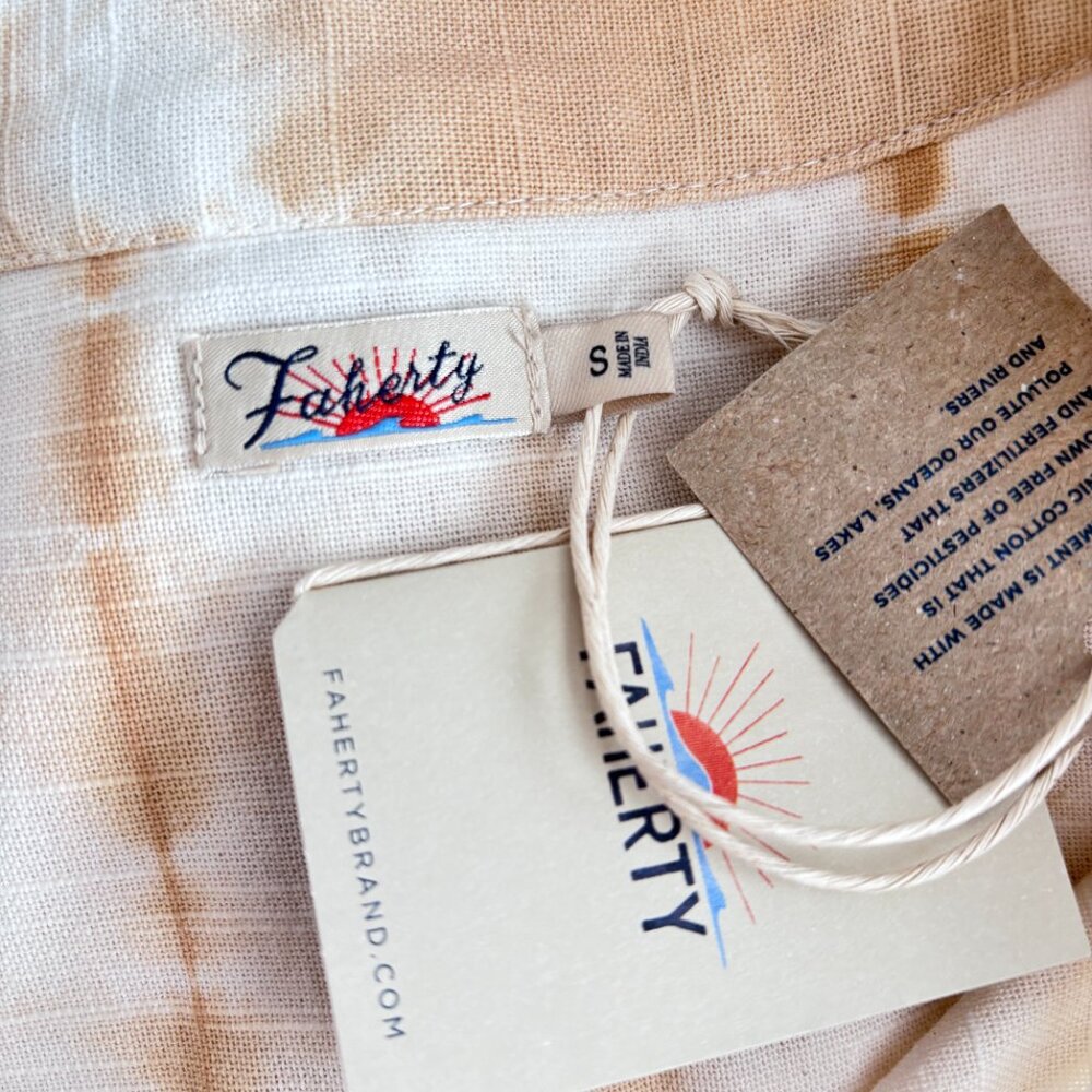 Faherty Vida Tie Dye Dress in Maple Sugar - Picture 8 of 8